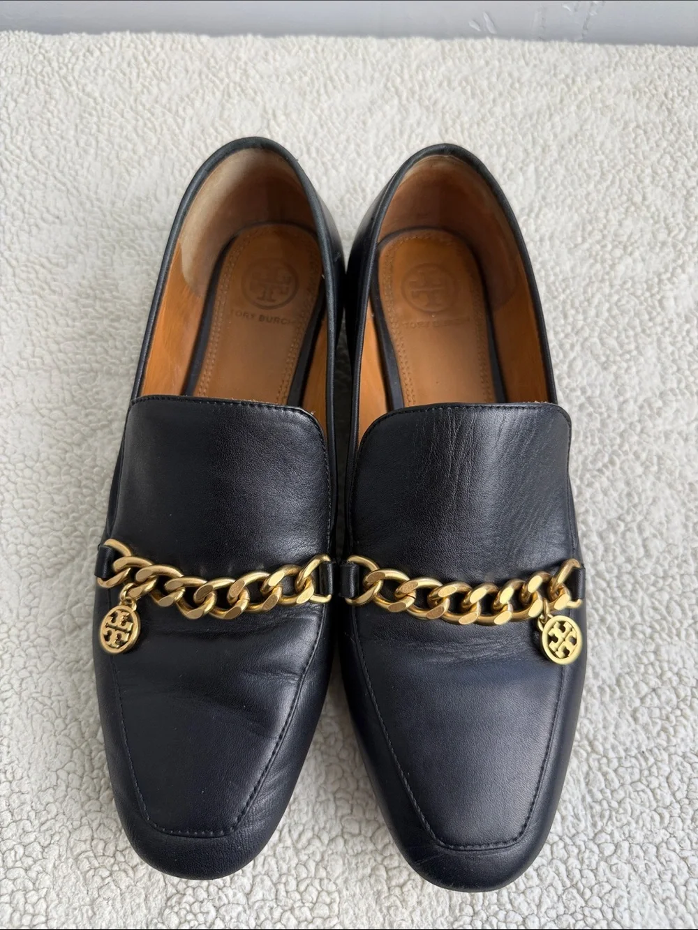 Tory Burch Black Charm Loafers Size 7.5